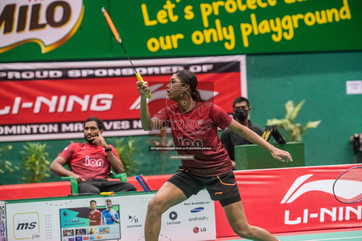 Final of Badminton association mixed group championship 2021 held in Male', Maldives Photos by Nausham Waheed