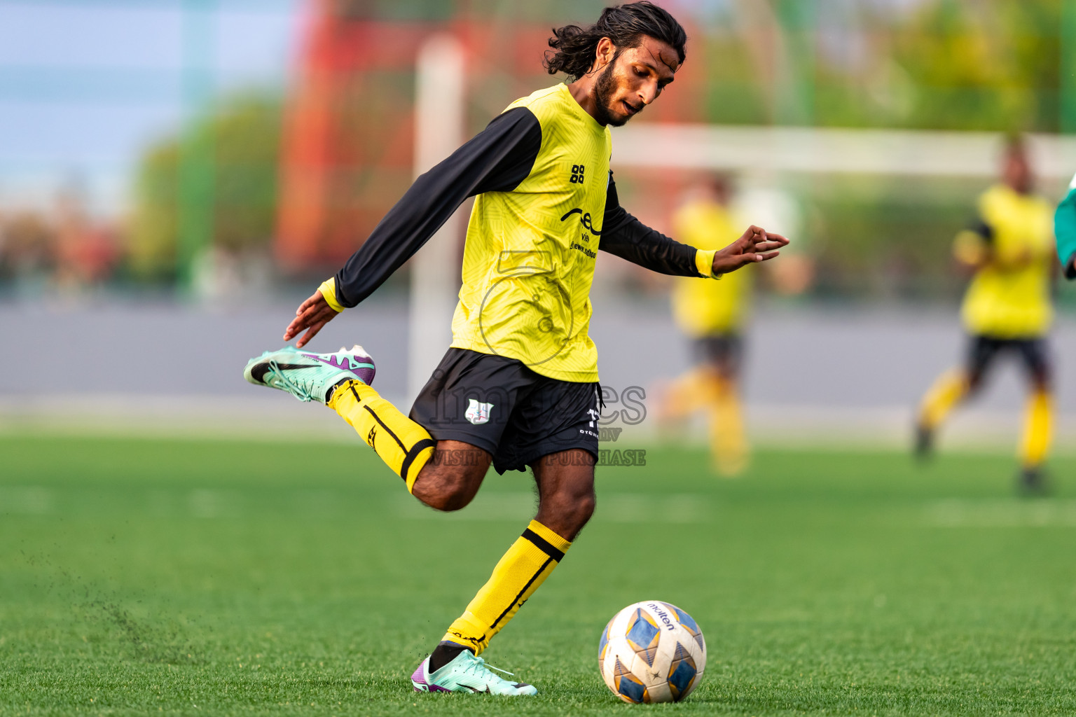 Baburu SC vs Kanmathi Juniors from Manadhoo Council Cup 2024 in N Manadhoo Maldives on Friday, 23rd February 2023. Photos: Nausham Waheed / images.mv