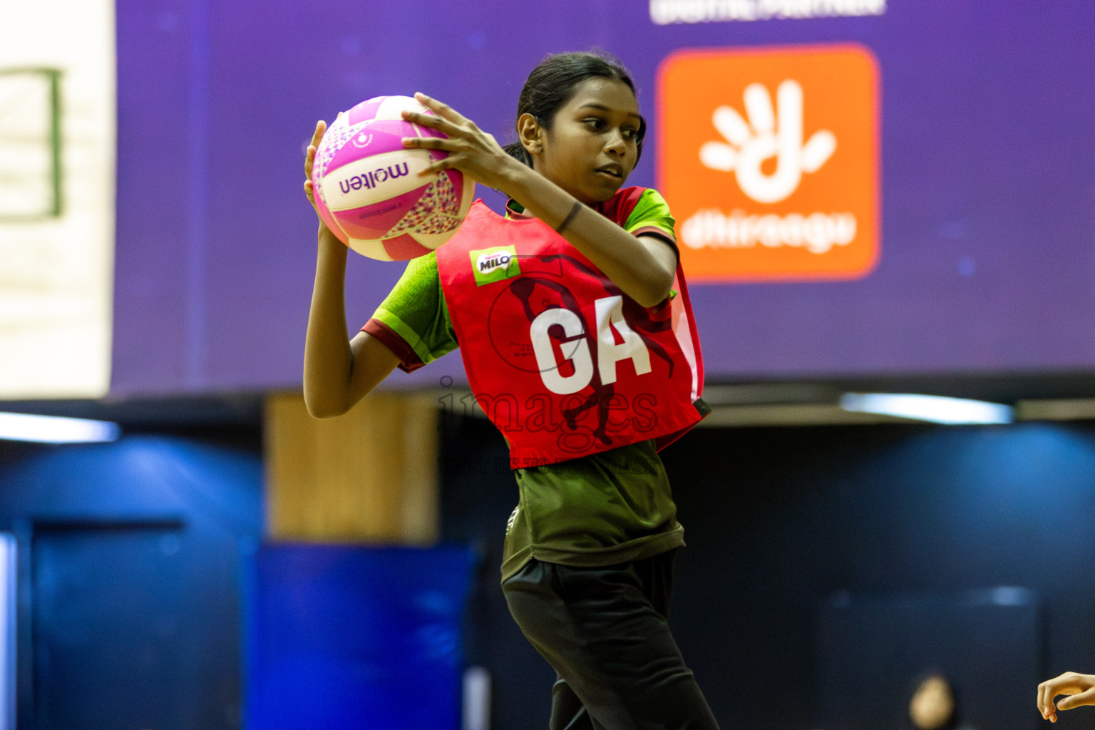 Fionti SC vs Netkids A  in Day 6 of 3rd Netball Junior Championship, held at Social Center on Friday 24th January 2025 . Photos: Shuu Abdul Sattar / images.mv