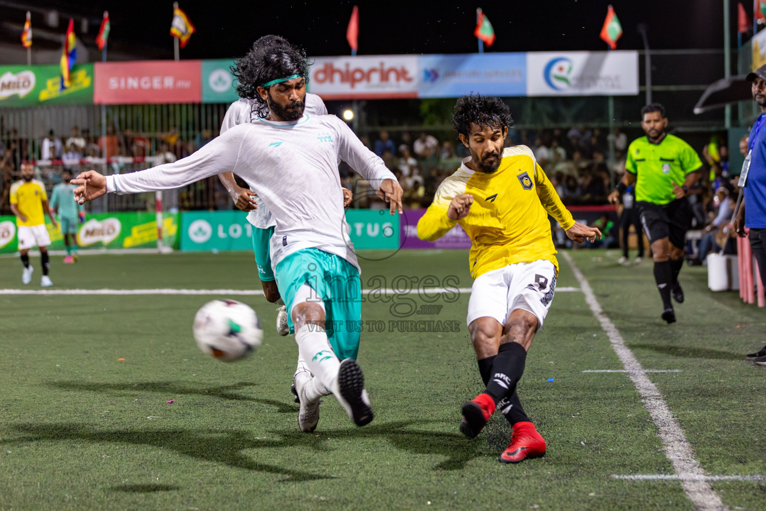 RRC vs MPL in the Semi Finals of Club Maldives Cup 2024 held in Rehendi Futsal Ground, Hulhumale', Maldives on Monday, 14th October 2024. 
Photos: Hassan Simah / images.mv