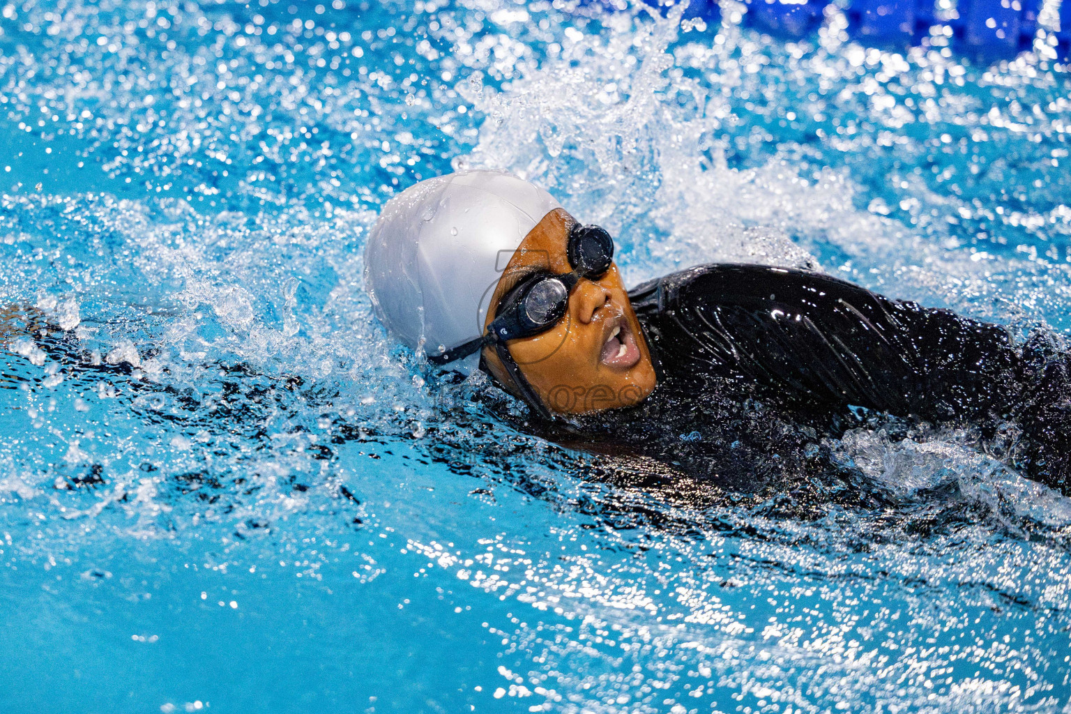 Day 4 of National Swimming Championship 2024 held in Hulhumale', Maldives on Monday, 16th December 2024. Photos: Hassan Simah / images.mv