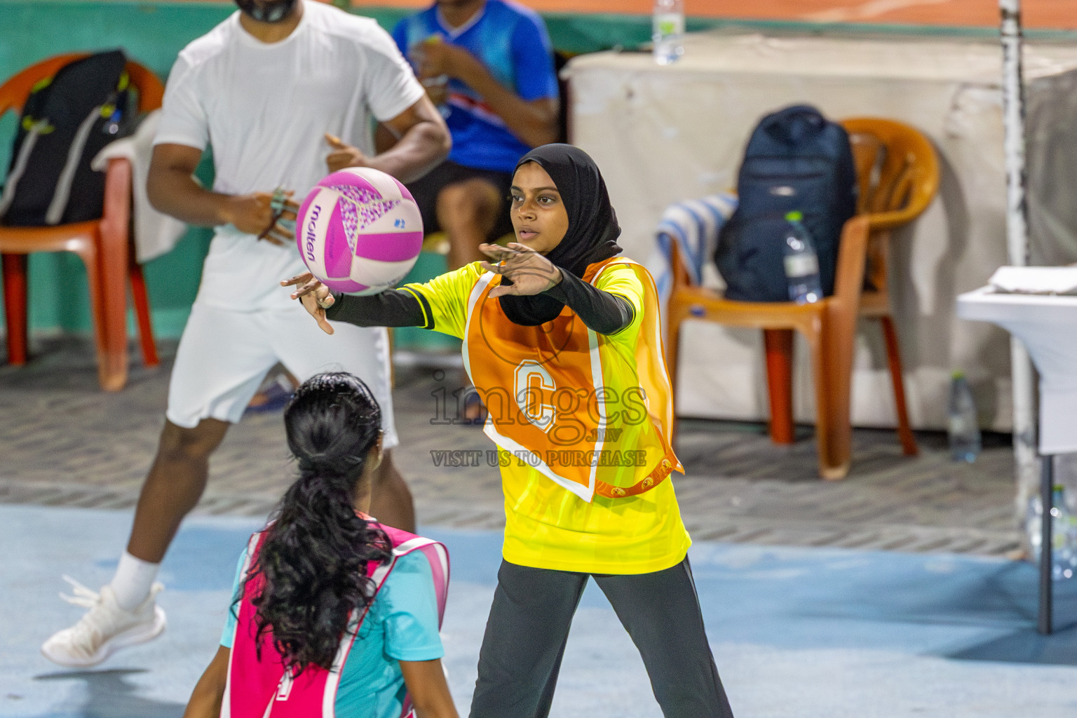 KYRC vs Youth United Sports Club in Division 1 of of National Netball Tournament 2025 held in Ekuveni Netball Court at Male', Maldives on Thursday, 22nd May 2025. Photos: Mohamed Mahfooz Moosa / images.mv