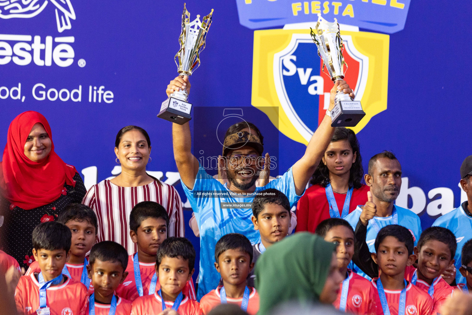 Day 4 of Nestle Kids Football Fiesta, held in Henveyru Football Stadium, Male', Maldives on Saturday, 14th October 2023 Photos: Nausham Waheed  / images.mv