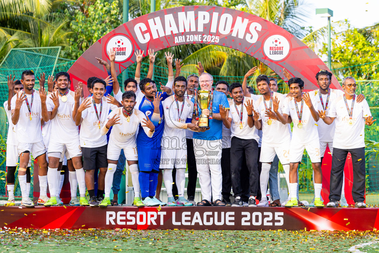 Barcelo vs Conrad in the Final of Resort League 2025 (Ari Zone) was held on Sunday, 28th June 2025 in Conrad Maldives Rangali Island, Alif Dhaalu Atoll, Maldives. Photos: Nausham Waheed / images.mv