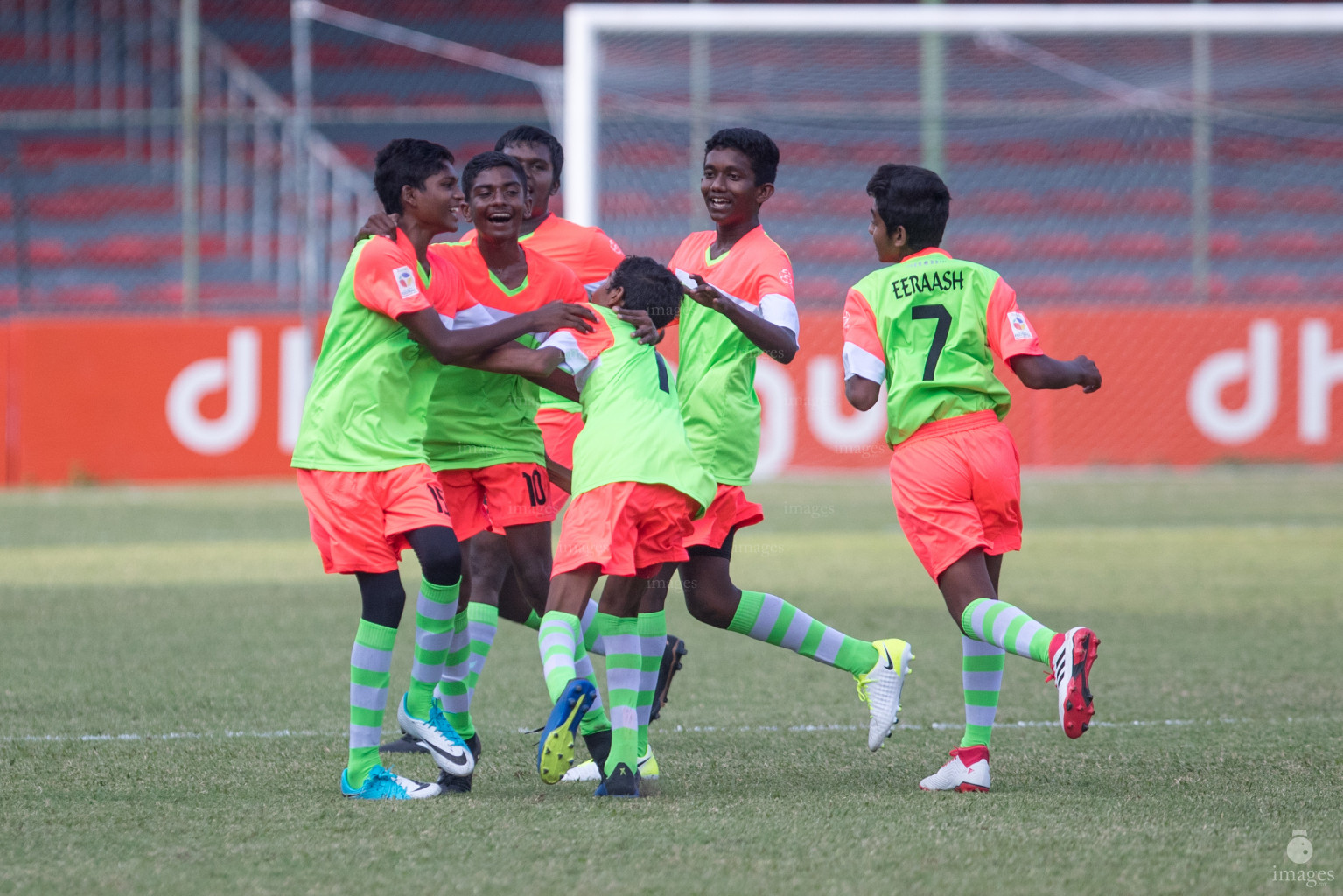 Dhiraagu Under 15 Inter-School Football Tournament 2019 Ghaazee School vs Thaajuddin School in Male', Maldives, 25th 2019 (Images.mv Photo/Suadh Abdul Sattar)
