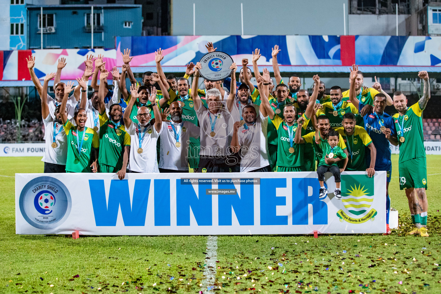 Charity Shield Match between Maziya Sports and Recreation Club and Club Eagles held in National Football Stadium, Male', Maldives Photos: Nausham Waheed / Images.mv