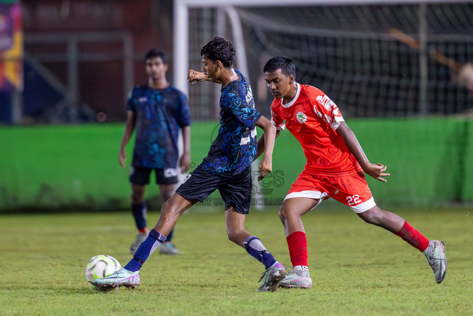 SUS vs Huriyya (U14) in Dhivehi Youth League 2024 - Day 2. Matches held at Henveiru Stadium on 22nd November 2024 , Friday. Photos: Shuu Abdul Sattar/ Images.mv