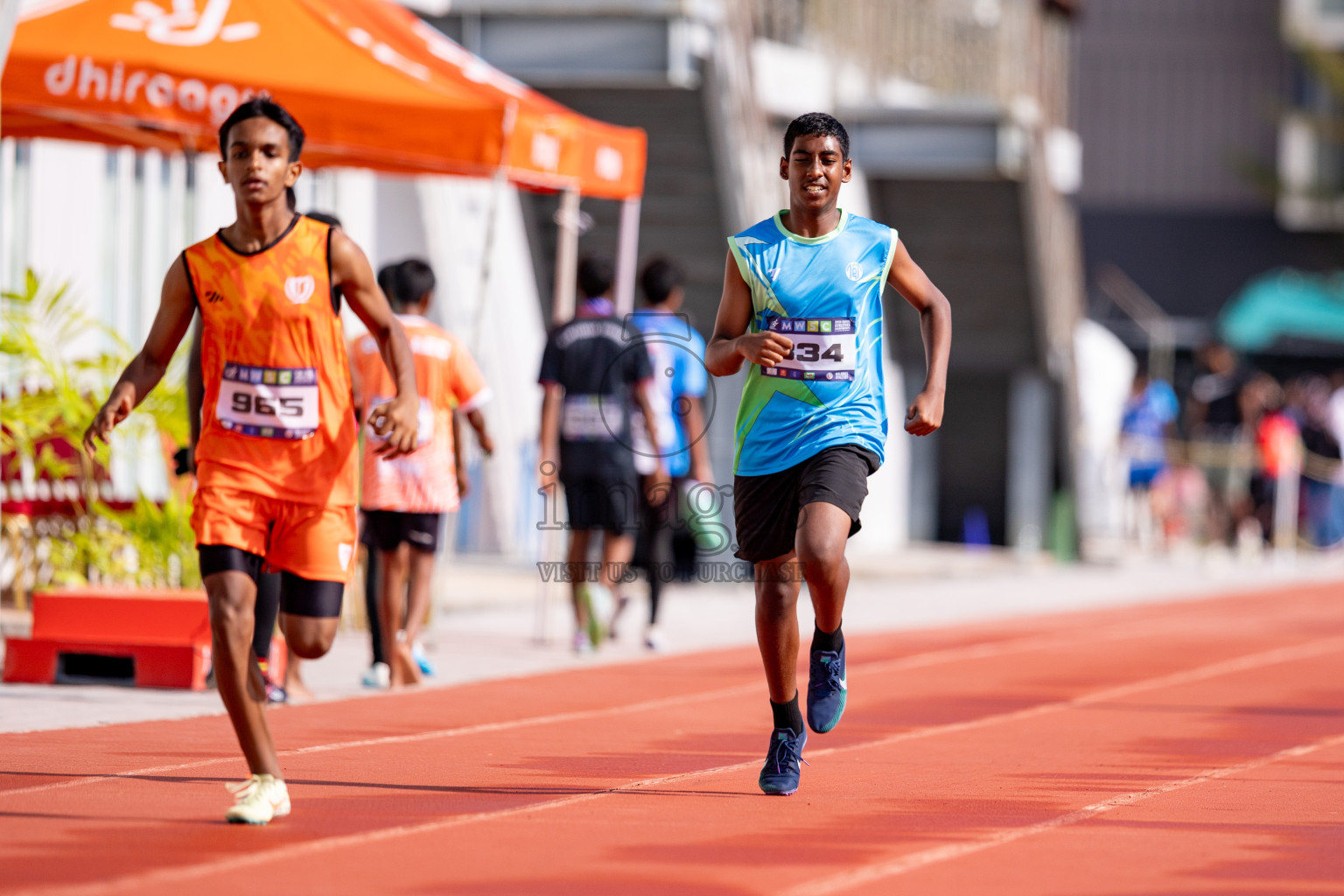 Day 3 of MWSC Interschool Athletics Championships 2024 held in Hulhumale Running Track, Hulhumale, Maldives on Monday, 11th November 2024. 
Photos by: Hassan Simah / Images.mv