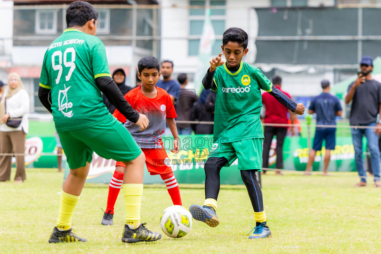 Day 1 of MILO Academy Championship 2025 (U-12) was held at Henveiru Stadium in Male', Maldives on Thursday, 1st May 2025. Photos: Nausham Waheed / images.mv