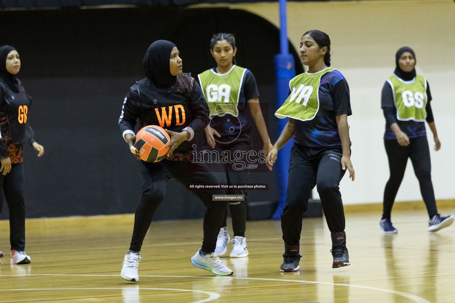 Club Matrix vs Youth United Sports Club in the Milo National Netball Tournament 2022 on 19 July 2022, held in Social Center, Male', Maldives. Photographer: Shuu / Images.mv