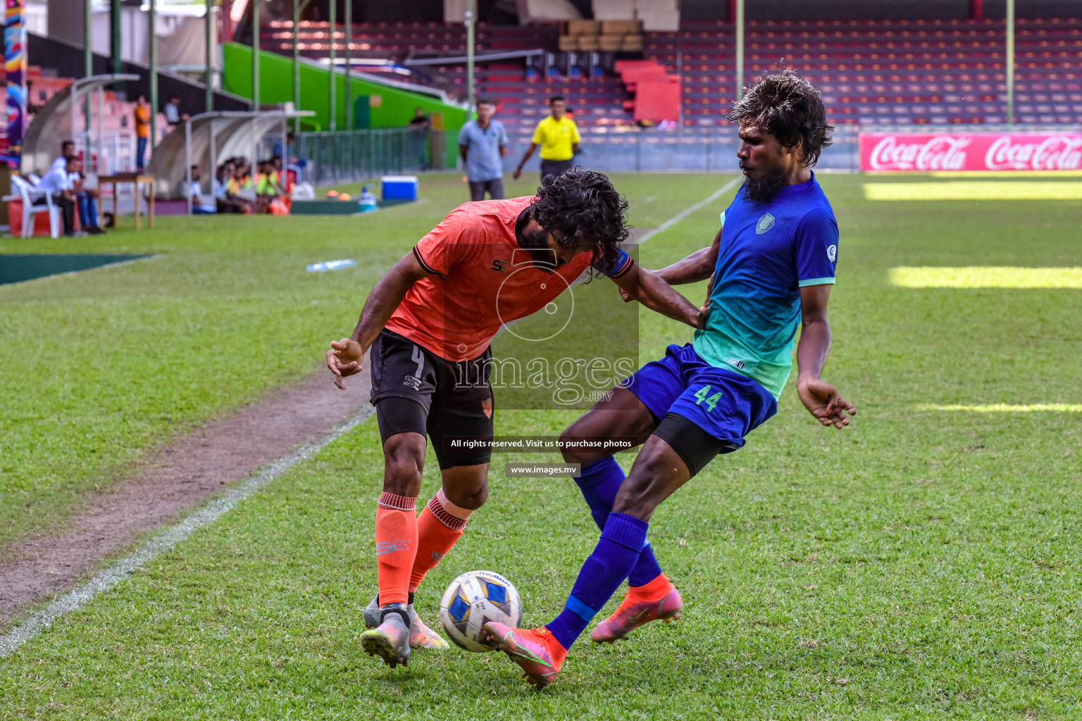 Club Eagles vs Super United sports in the FA Cup 2022 on 15th Aug 2022, held in National Football Stadium, Male', Maldives Photos: Nausham Waheed / Images.mv