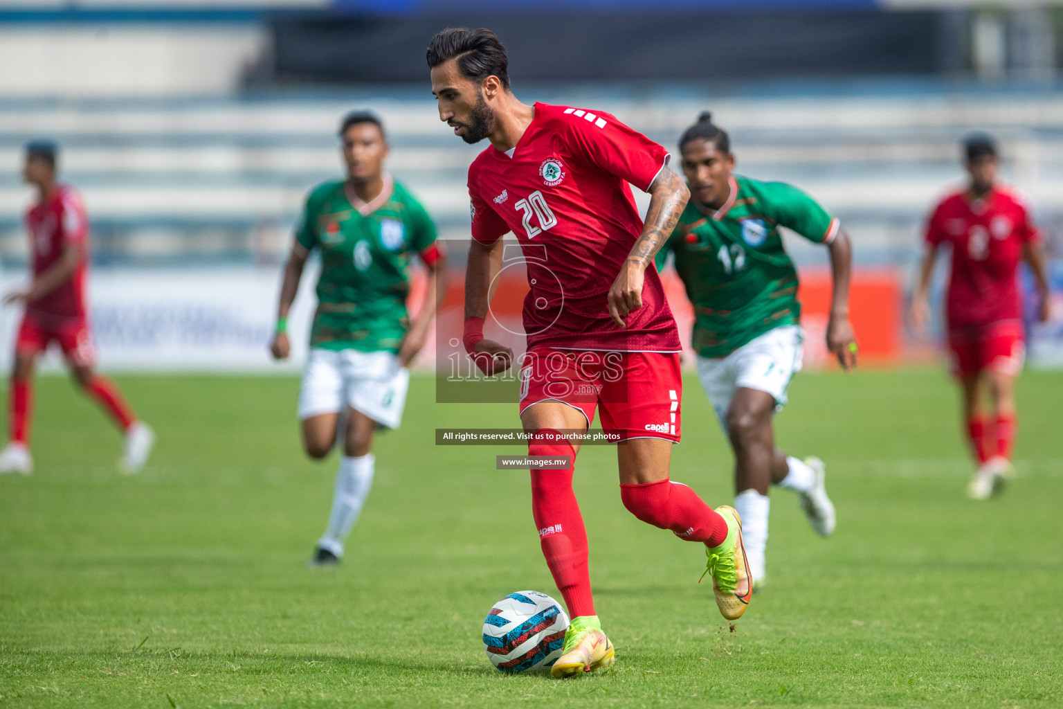 Lebanon vs Bangladesh in SAFF Championship 2023 held in Sree Kanteerava Stadium, Bengaluru, India, on Wednesday, 22nd June 2023. Photos: Nausham Waheed / images.mv