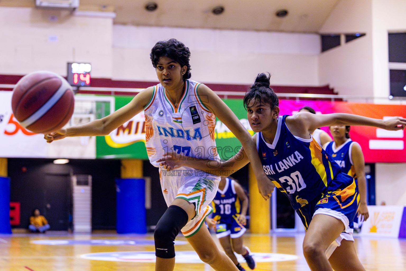 India vs SriLanka in Day 1 of Under 16 Woman's Asian Cup SABA Qualifiers 2025 was held in Social Center, Male', Maldives on 12th June 2025. Photos: Nausham Waheed / images.mv