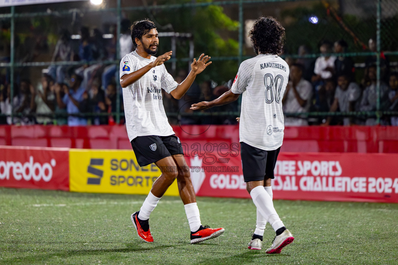 Sh. Kanditheemu vs N. Kendhikulhudhoo on Day 31 of Golden Futsal Challenge 2024, held on Friday, 16th February 2024 in Hulhumale', Maldives Photos: Hassan Simah / images.mv