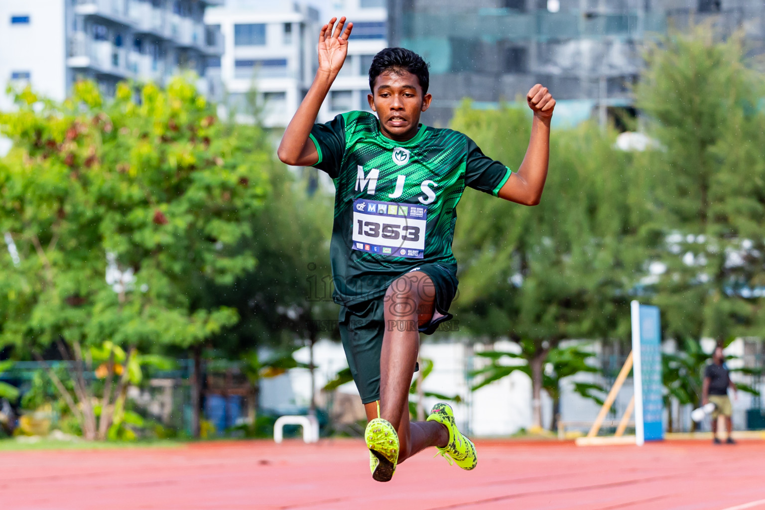 Day 3 of MWSC Interschool Athletics Championships 2024 held in Hulhumale Running Track, Hulhumale, Maldives on Monday, 11th November 2024. Photos by:  Nausham Waheed / Images.mv