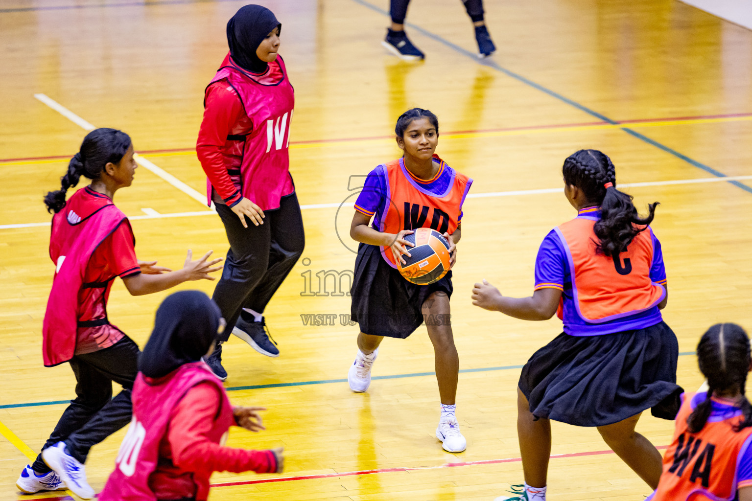 Day 2 of 25th Inter-School Netball Tournament was held in Social Center at Male', Maldives on Saturday, 10th August 2024. Photos: Nausham Waheed / images.mv