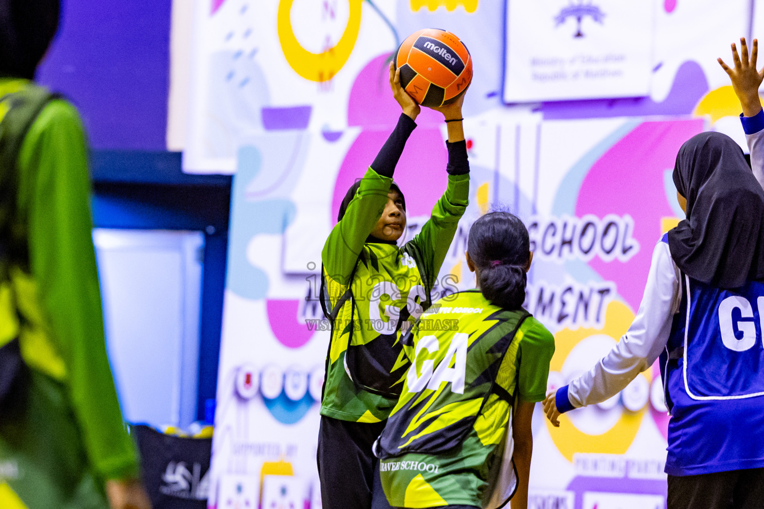 Day 10 of 25th Inter-School Netball Tournament was held in Social Center at Male', Maldives on Tuesday, 20th August 2024. Photos: Nausham Waheed / images.mv