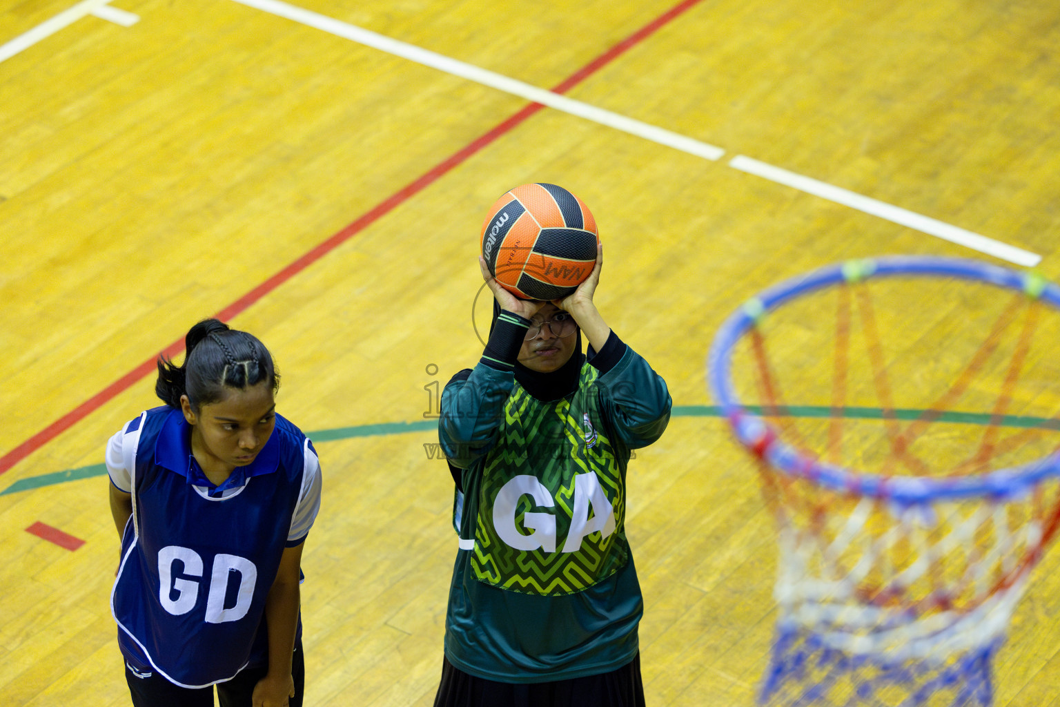 Day 13 of 25th Inter-School Netball Tournament was held in Social Center at Male', Maldives on Saturday, 24th August 2024. Photos: Mohamed Mahfooz Moosa / images.mv