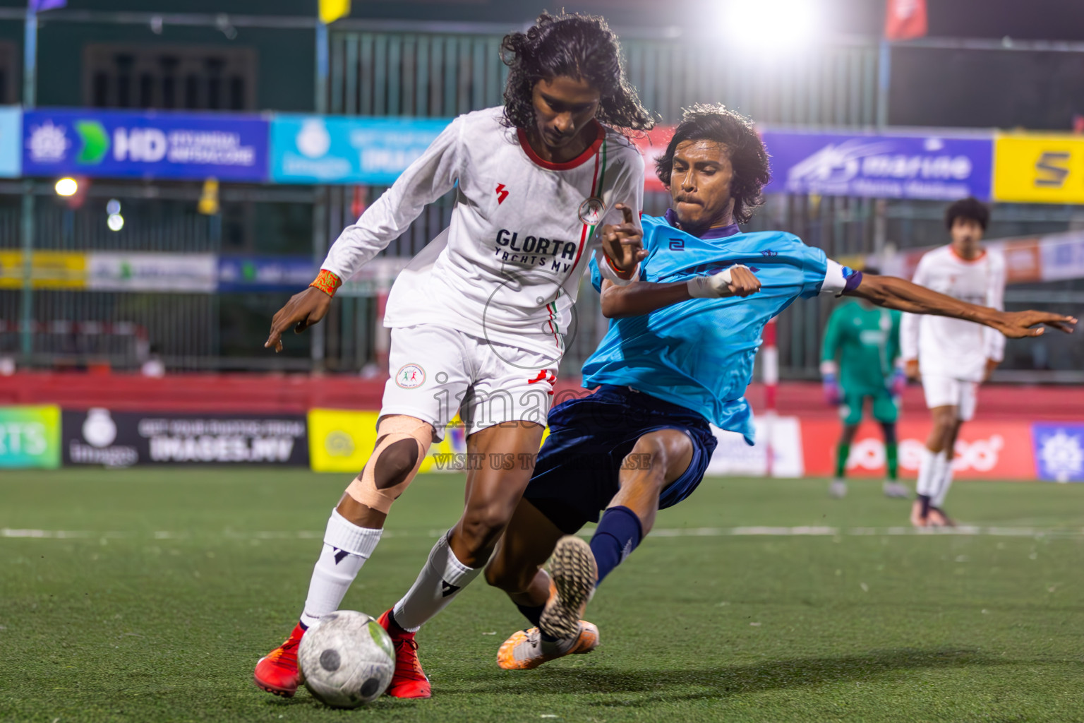 L Maamendhoo vs L Isdhoo in Day 12 of Golden Futsal Challenge 2024 was held on Friday, 26th January 2024, in Hulhumale', Maldives
Photos: Ismail Thoriq / images.mv