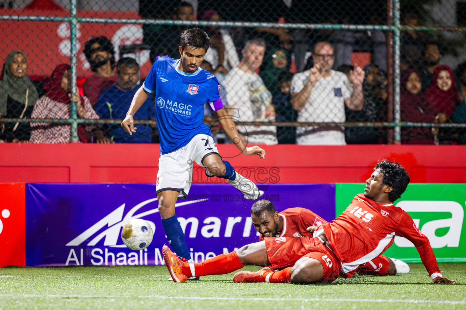 HA Kelaa vs HA Hoarafushi in Day 13 of Golden Futsal Challenge 2025 was held on Friday, 17th January 2025, in Hulhumale', Maldives. Photos: Nausham Waheed / images.mv