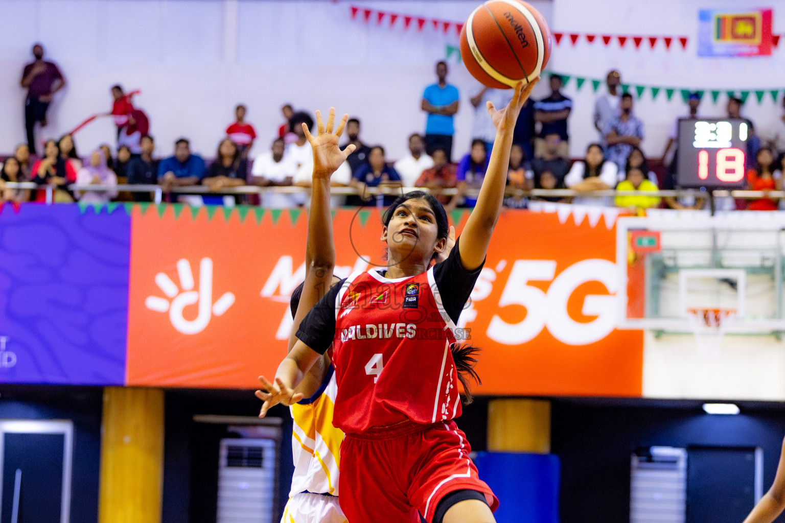 Maldives vs SriLanka in Day 2 of Under 16 Woman's Asian Cup SABA Qualifiers 2025 was held in Social Center, Male', Maldives on Friday, 13th June 2025. Photos: Nausham Waheed / images.mv