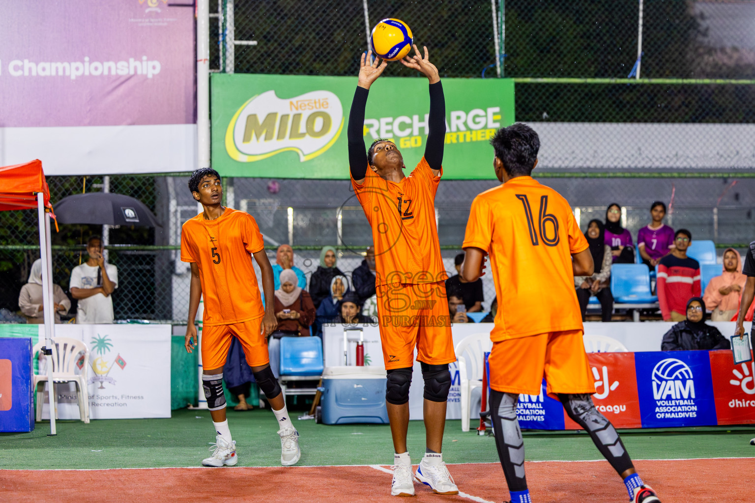 Sports Club Vision vs Sports Club Dhirun in the Bronze Match of Milo National Junior Volleyball Championship 2025 Men's Division was held on Saturday, 29th November 2025 at Ekuveni Turf Court Male', Maldives. Photos: Nausham Waheed / images.mv