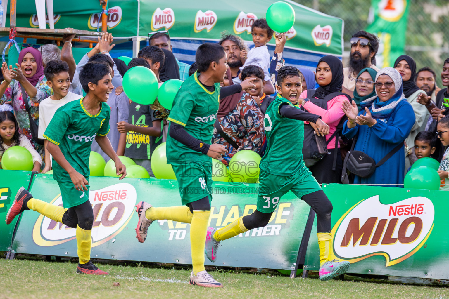 Day 3 of MILO Academy Championship 2025 (U-12) was held at Henveiru Stadium in Male', Maldives on Saturday, 3rd May 2025. Photos: Ismail Thoriq / images.mv