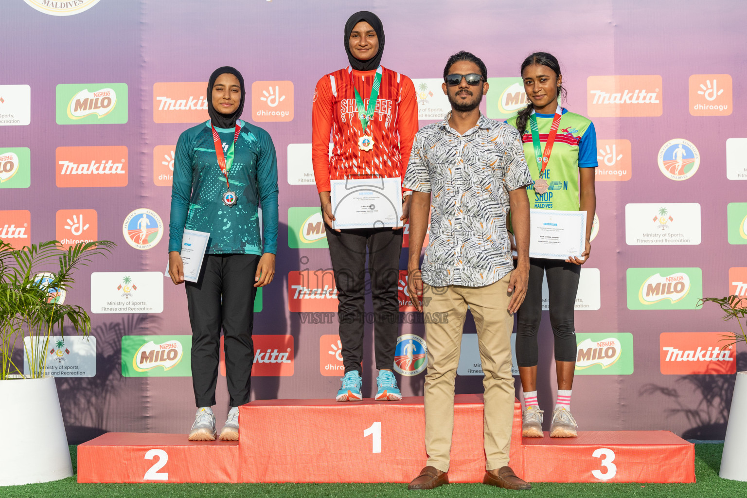 Day 2 of 33rd National Athletics Championship was held in Ekuveni Track at Male', Maldives on Friday, 6th September 2024.
Photos: Ismail Thoriq  / images.mv