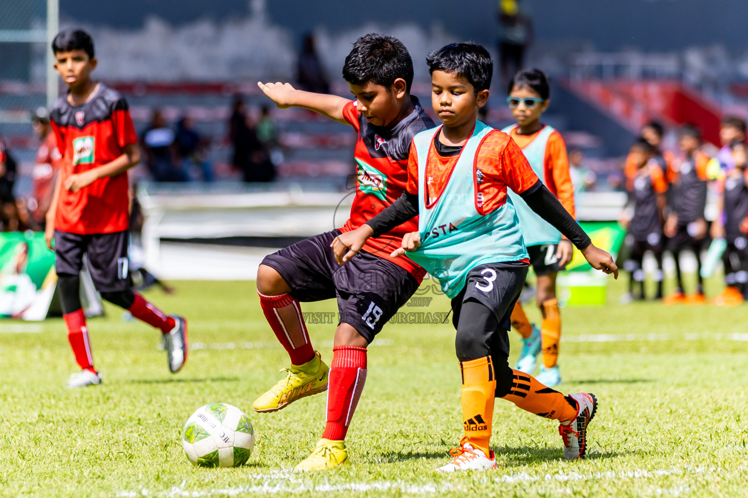 Day 1 of Under 10 MILO Academy Championship 2024 was held at National Stadium in Male', Maldives on Friday, 26th April 2024. Photos: Nausham Waheed / images.mv