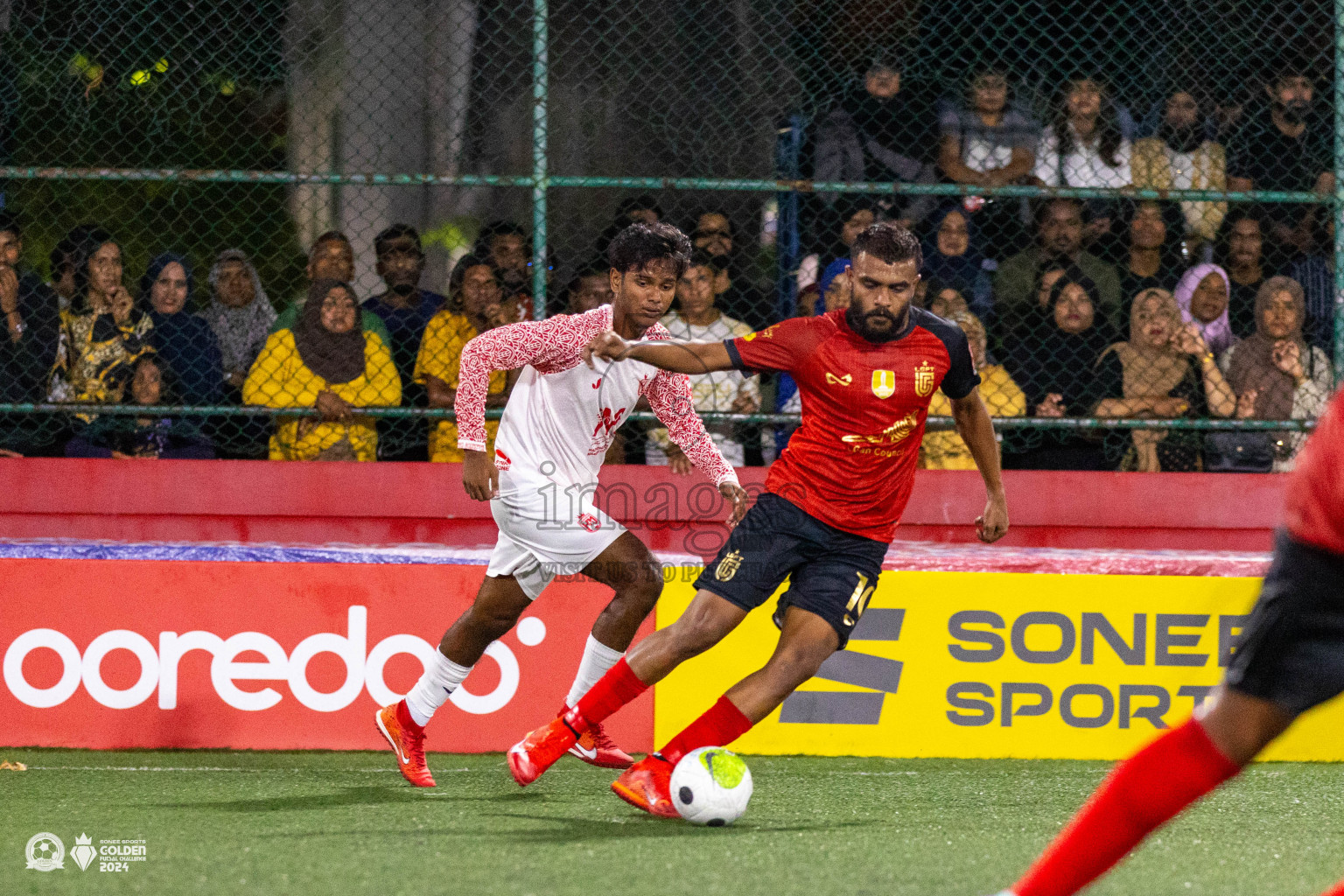 L Maavah vs L Gan in Day 7 of Golden Futsal Challenge 2024 was held on Saturday, 20th January 2024, in Hulhumale', Maldives Photos: Ismail Thoriq / images.mv