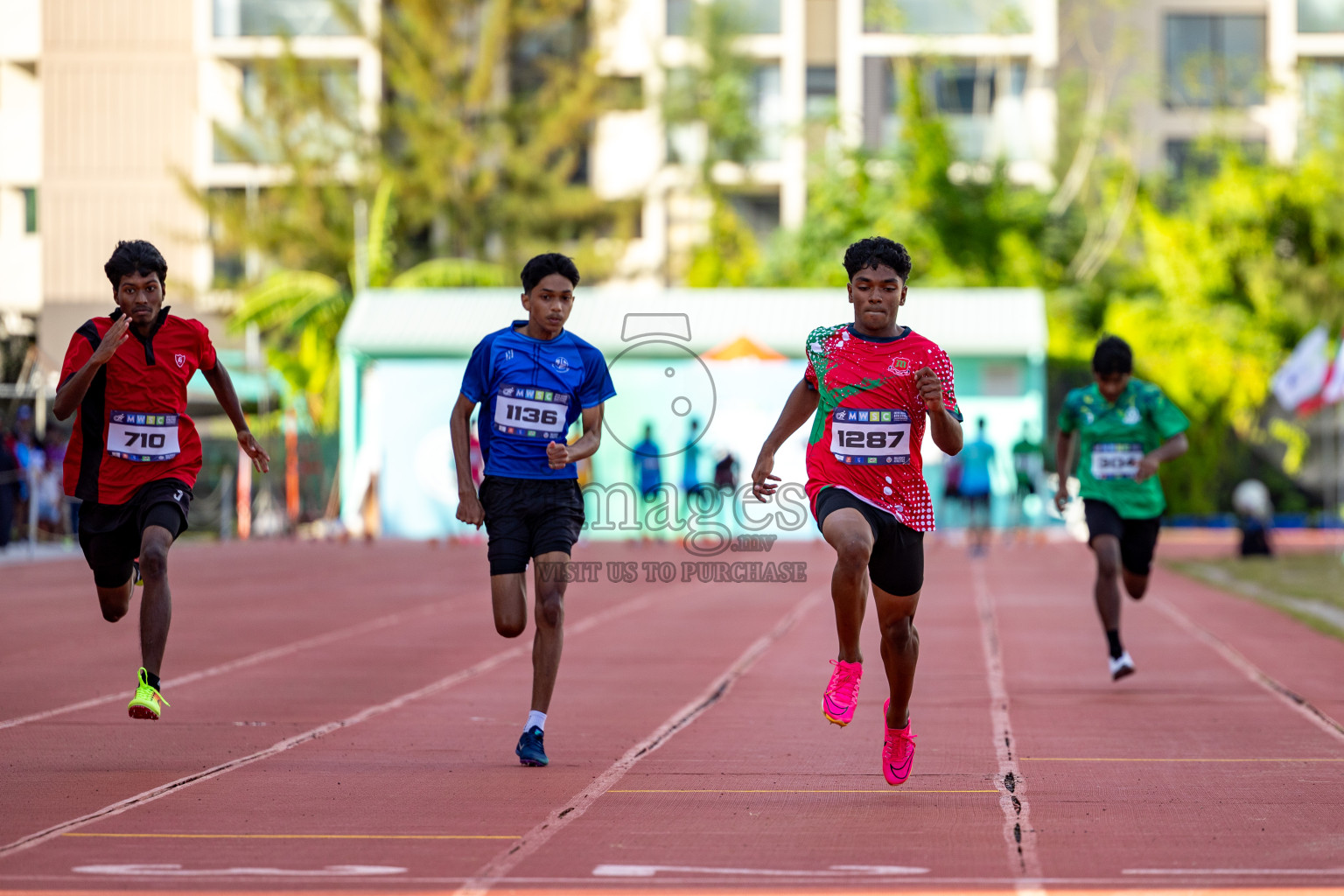 Day 1 of MWSC Interschool Athletics Championships 2024 held in Hulhumale Running Track, Hulhumale, Maldives on Saturday, 9th November 2024. 
Photos by: Hassan Simah / Images.mv