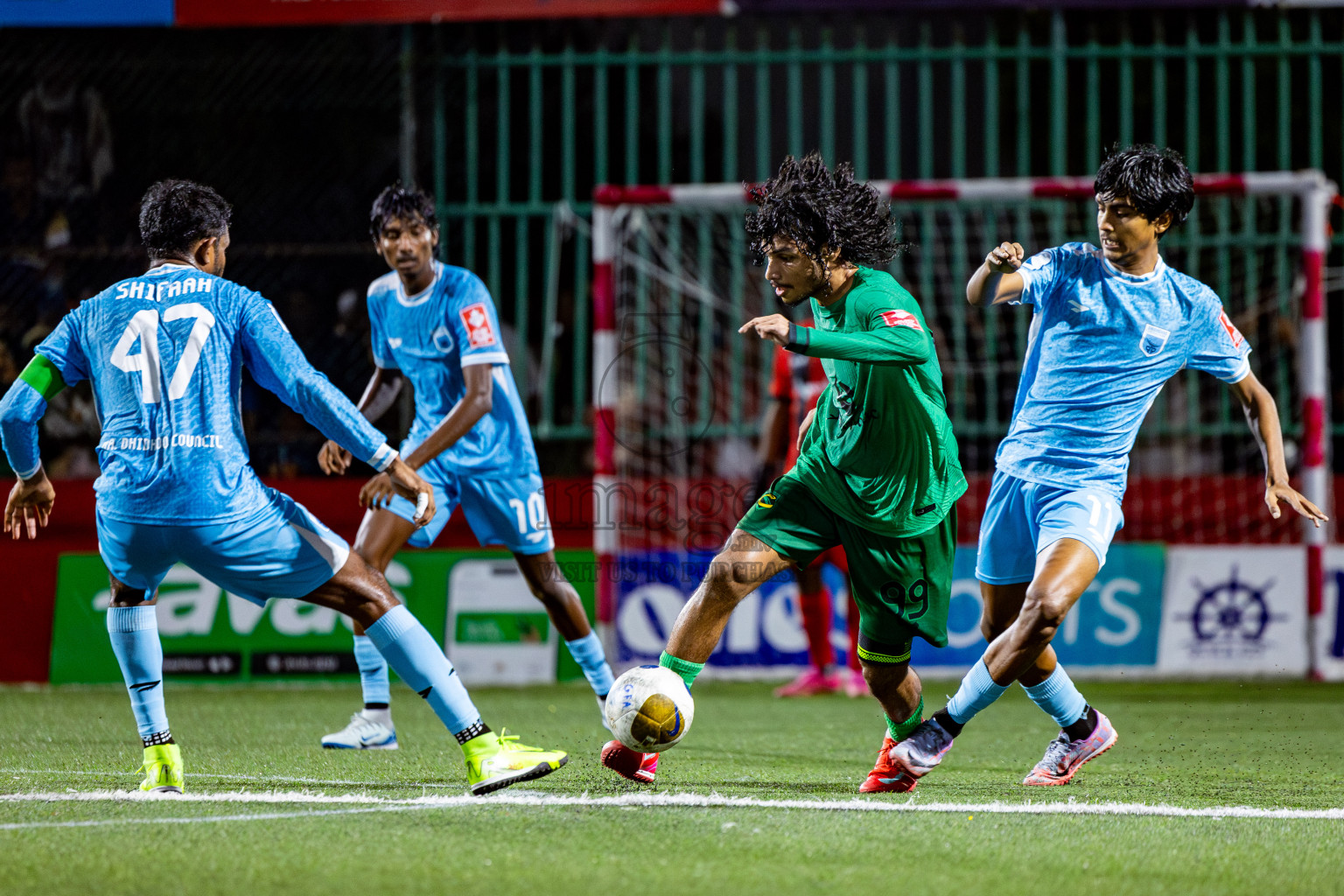 HA Dhidhdhoo vs HA Vashafaru in Haa Alif Atoll Finals Day 28 of Golden Futsal Challenge 2025 was held on Saturday , 1st February 2025, in Hulhumale', Maldives. Photos: Nausham Waheed / images.mv