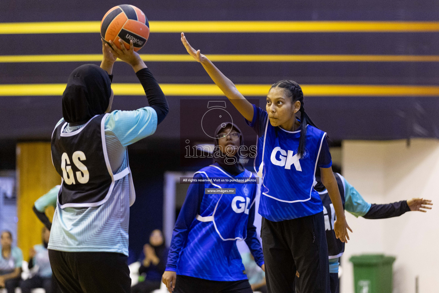 Day 9 of 24th Interschool Netball Tournament 2023 was held in Social Center, Male', Maldives on 4th November 2023. Photos: Nausham Waheed / images.mv