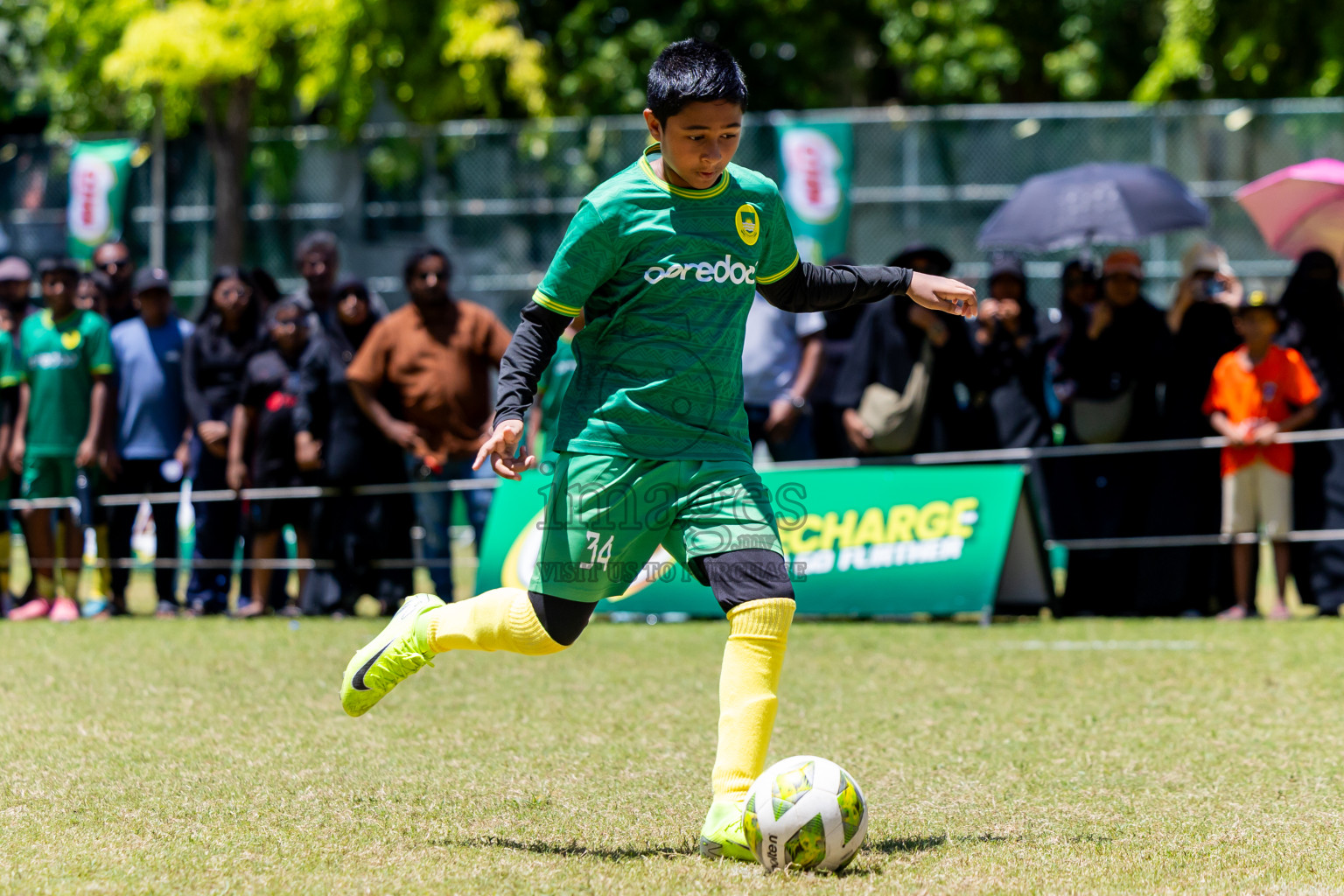 Day 3 of MILO Academy Championship 2025 (U-12) was held at Henveiru Stadium in Male', Maldives on Saturday, 3rd May 2025. Photos: Nausham Waheed / images.mv