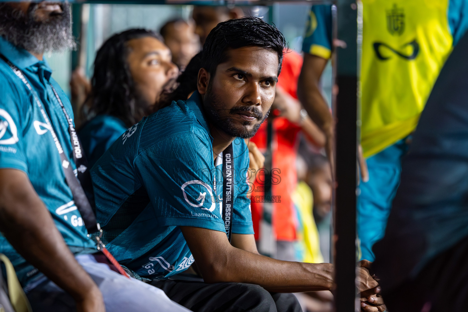 L Maavah VS L Gan in Day 8 of Golden Futsal Challenge 2025 was held on Sunday, 12th January 2025, in Hulhumale', Maldives
Photos: Ismail Thoriq / images.mv