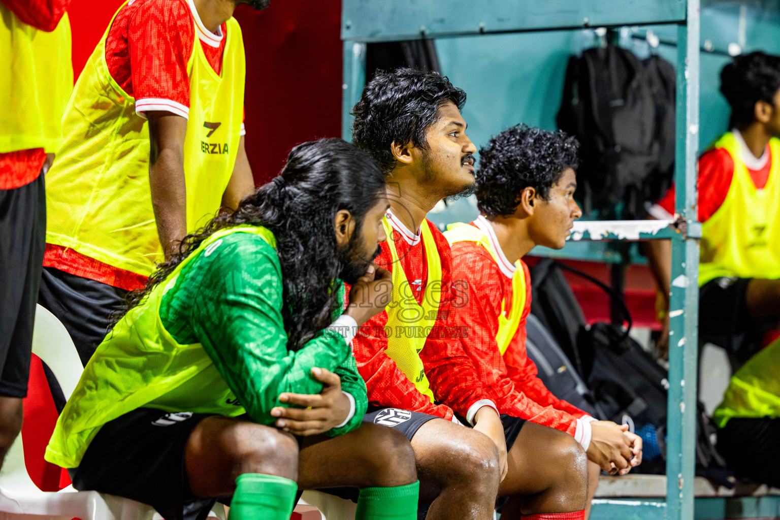 DH Maaenboodhoo vs DH Kudahuvadhoo in Dhaalu Atoll Finals in Day 25 of Golden Futsal Challenge 2025 was held on Wednesday , 28th January 2025, in Hulhumale', Maldives. Photos: Nausham Waheed / images.mv