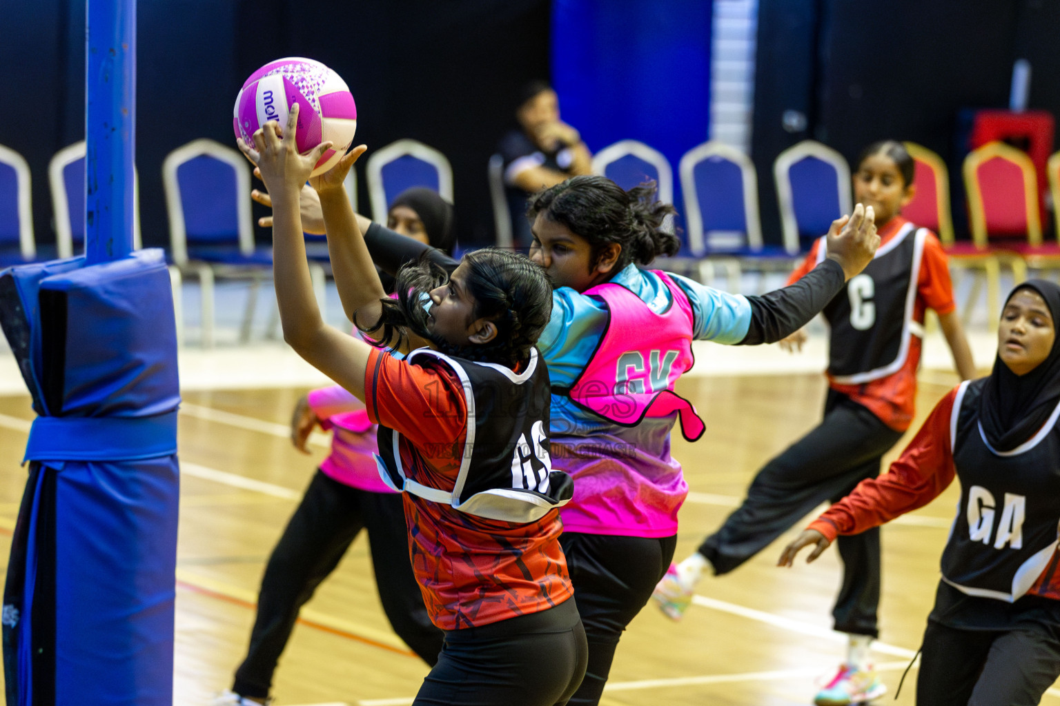 Young Netters A vs AIS Netball Academy in Day 5 of 3rd Netball Junior Championship, held at Social Center on Thursday 23rd January 2025 . Photos: Shuu Abdul Sattar / images.mv