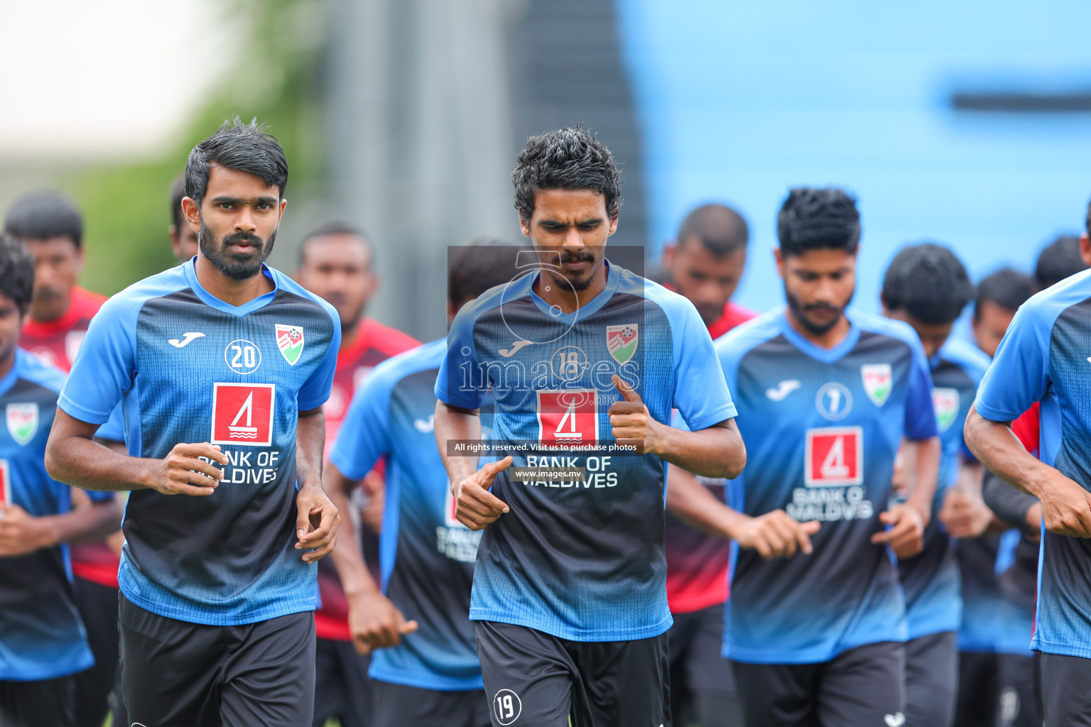 Maldives Practice Sessions on 26 June 2023 before their match in Bangabandhu SAFF Championship 2023 held in Bengaluru Football Ground