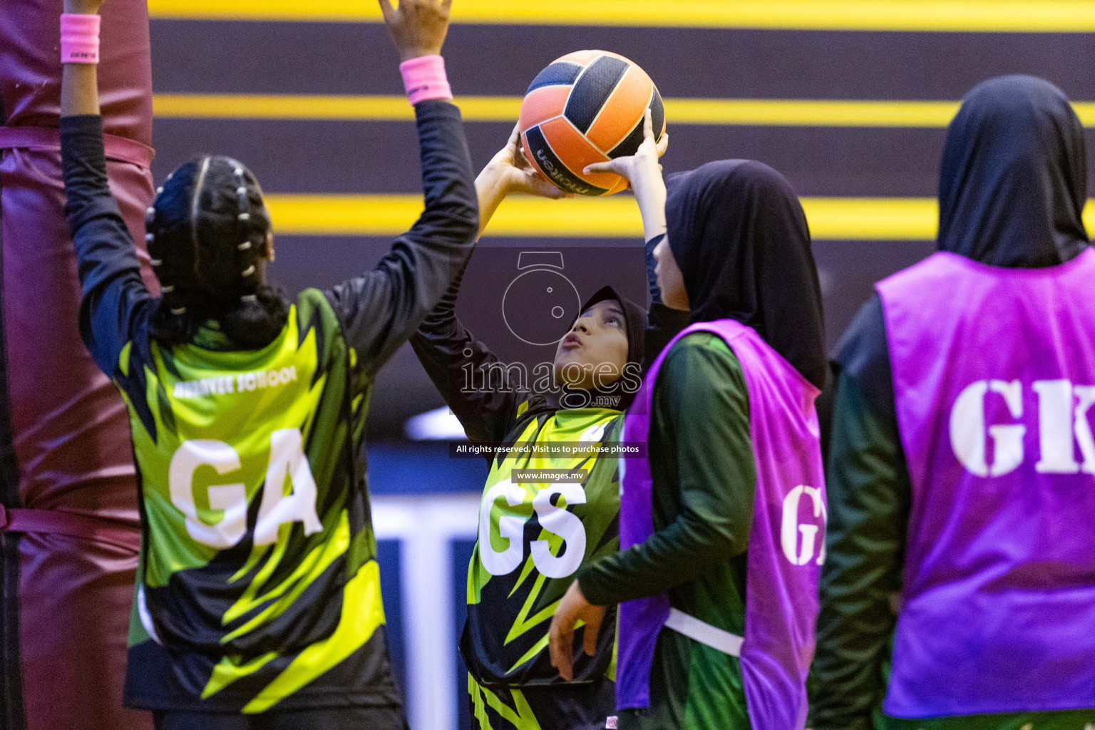 Day2 of 24th Interschool Netball Tournament 2023 was held in Social Center, Male', Maldives on 28th October 2023. Photos: Nausham Waheed / images.mv