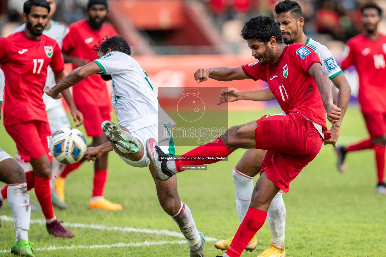 FIFA World Cup 2026 Qualifiers Round 1 home match vs Bangladesh held in the National Stadium, Male, Maldives, on Thursday 12th October 2023. Photos: Mohamed Mahfooz Moosa / Images.mv
