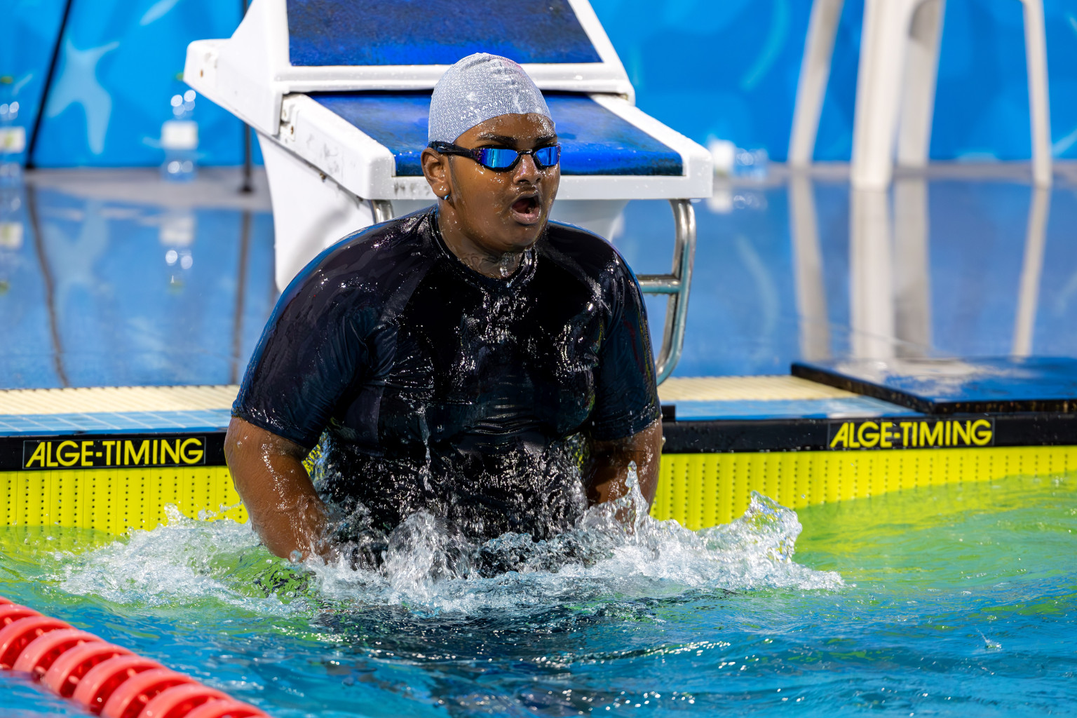 Day 2 of 20th BML Inter-school Swimming Competition 2024 held in Hulhumale', Maldives on Sunday, 13th October 2024. Photos: Ismail Thoriq / images.mv