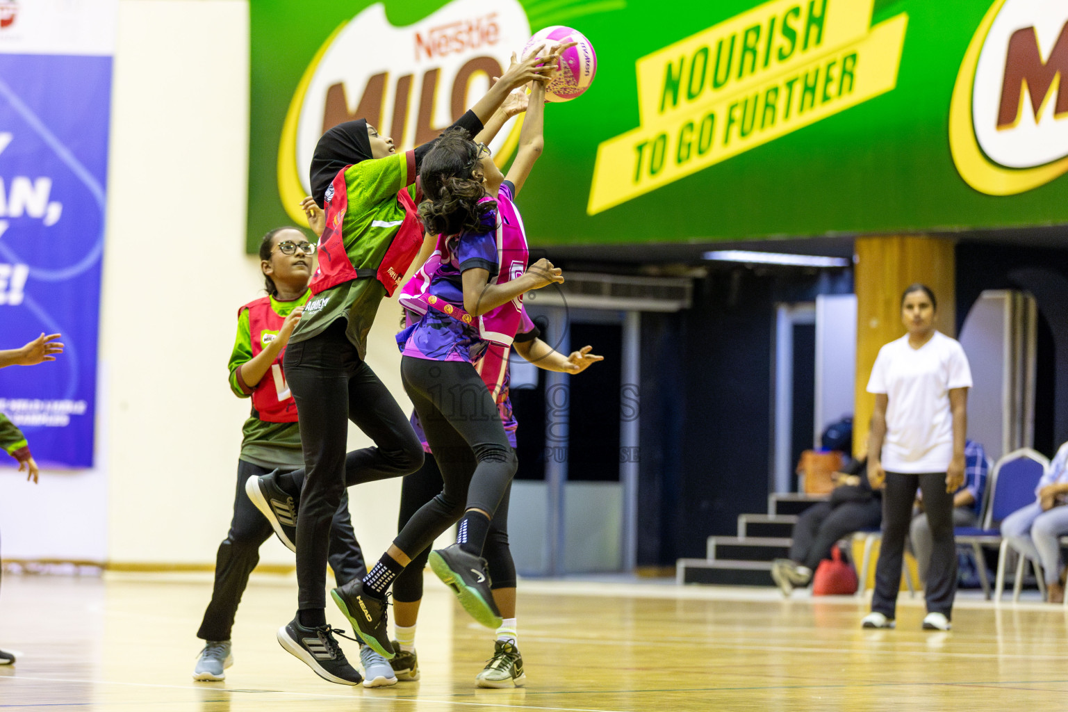 FIONTI Academy A vs N Sports Academy A in Day 2 of 3rd Junior Championship - Netball association of Maldives, held at Social Center on Monday 20th January 2025 . Photos by Shuu Abdul Sattar