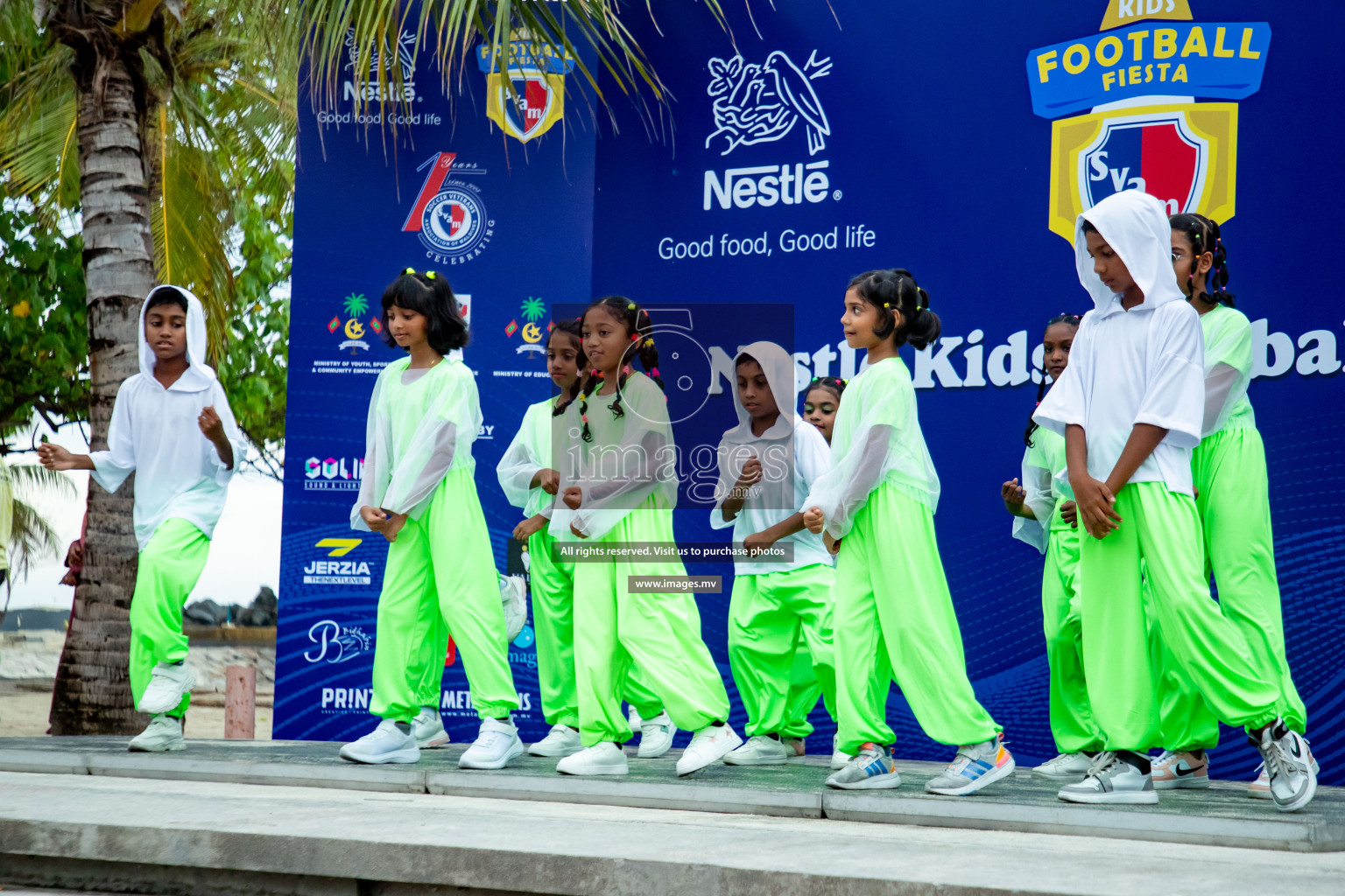 Draw Ceremony of Nestle' Kids Football Fiesta 2023 held in Artificial Beach, Male', Maldives on Saturday, 7th October 2023