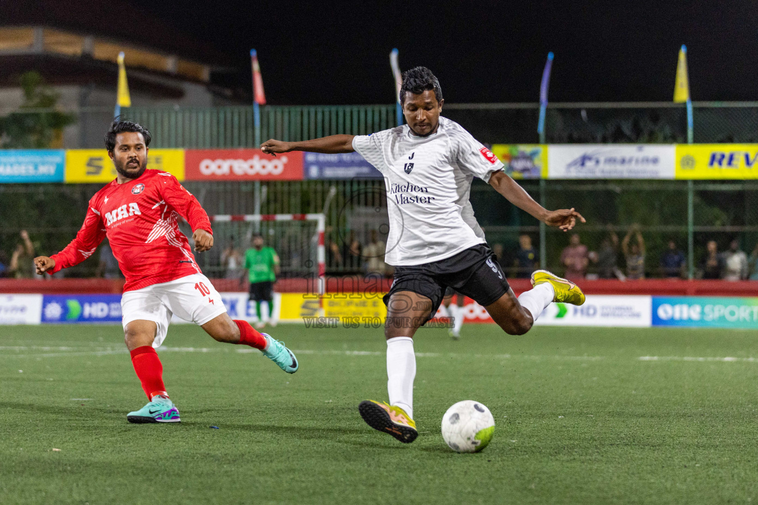 Sh Maroshi vs Sh Kanditheemu in Day 8 of Golden Futsal Challenge 2024 was held on Monday, 22nd January 2024, in Hulhumale', Maldives Photos: Nausham Waheed / images.mv