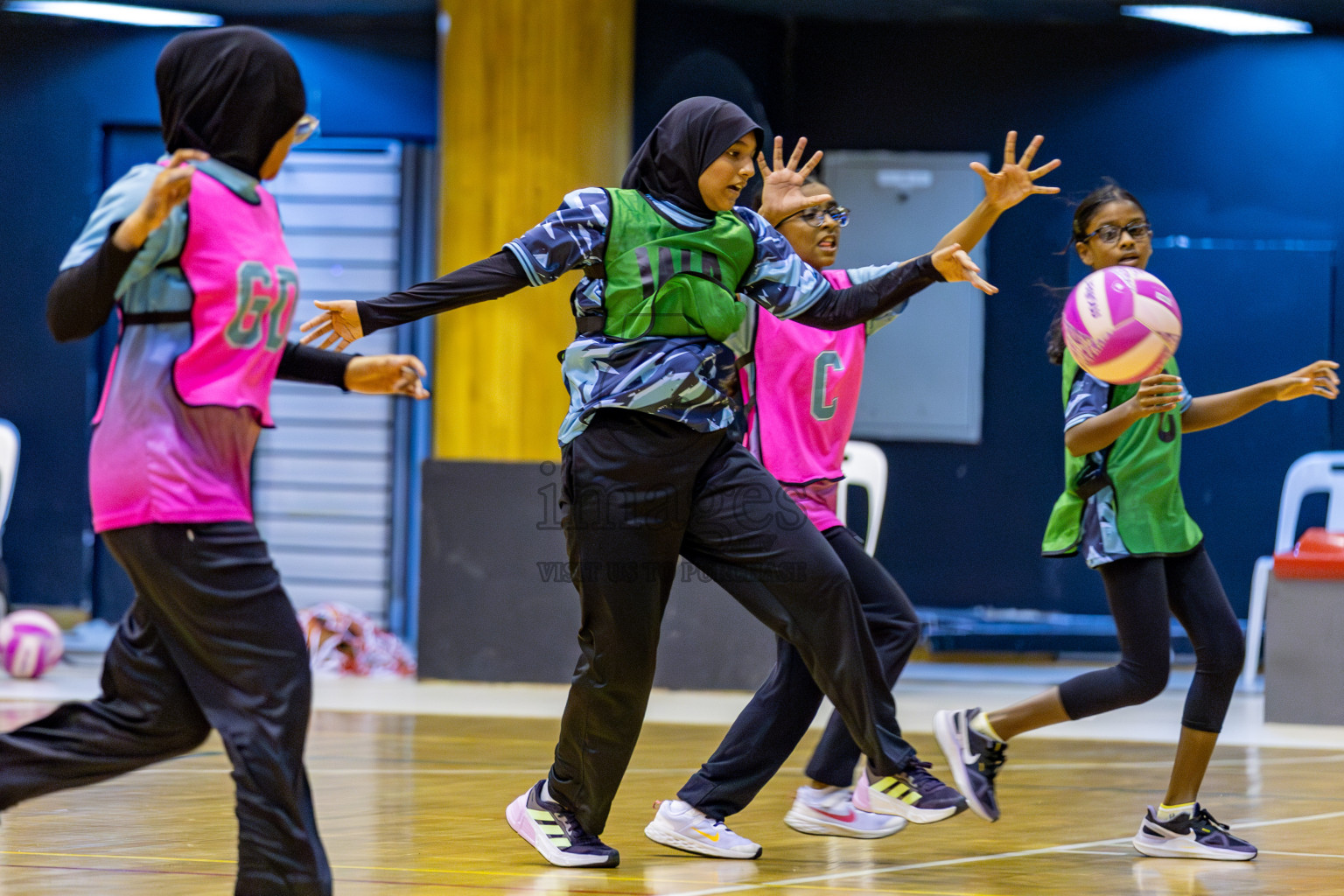 High Flyers vs Netkids B in Day 3 of 3rd Netball Junior Championship, held at Social Center on Tuesday, 21st January 2025 . 
Photos: Hassan Simah / images.mv
