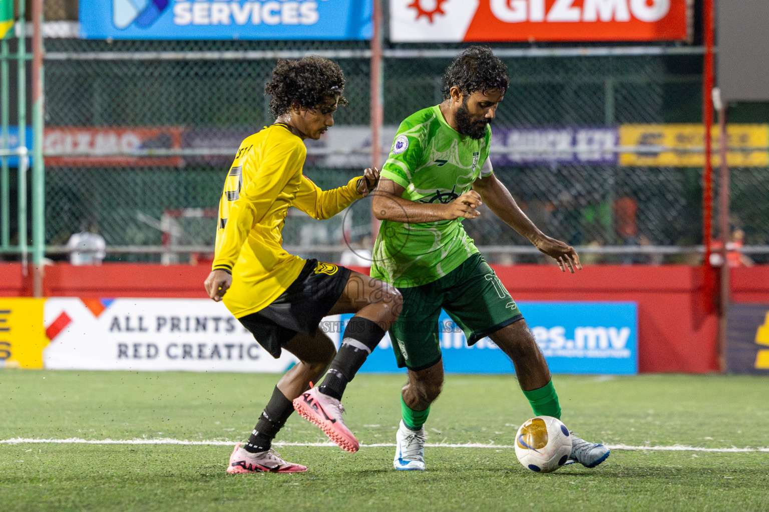F. Biledhoo VS F. Magoodhoo in Day 7 of Golden Futsal Challenge 2025 was held on Saturday, 11th January 2025, in Hulhumale', Maldives Photos: Hassan Simah / images.mv