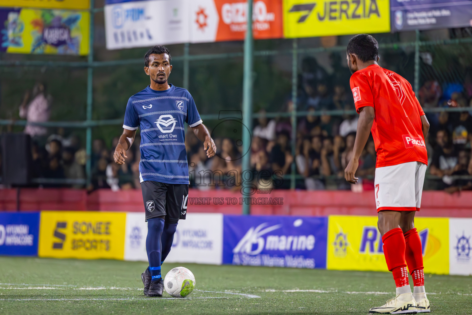 K Gaafaru vs B Eydhafushi in Semi Finals of Golden Futsal Challenge 2024 which was held on Friday, 1st March 2024, in Hulhumale', Maldives.
Photos: Ismail Thoriq / images.mv