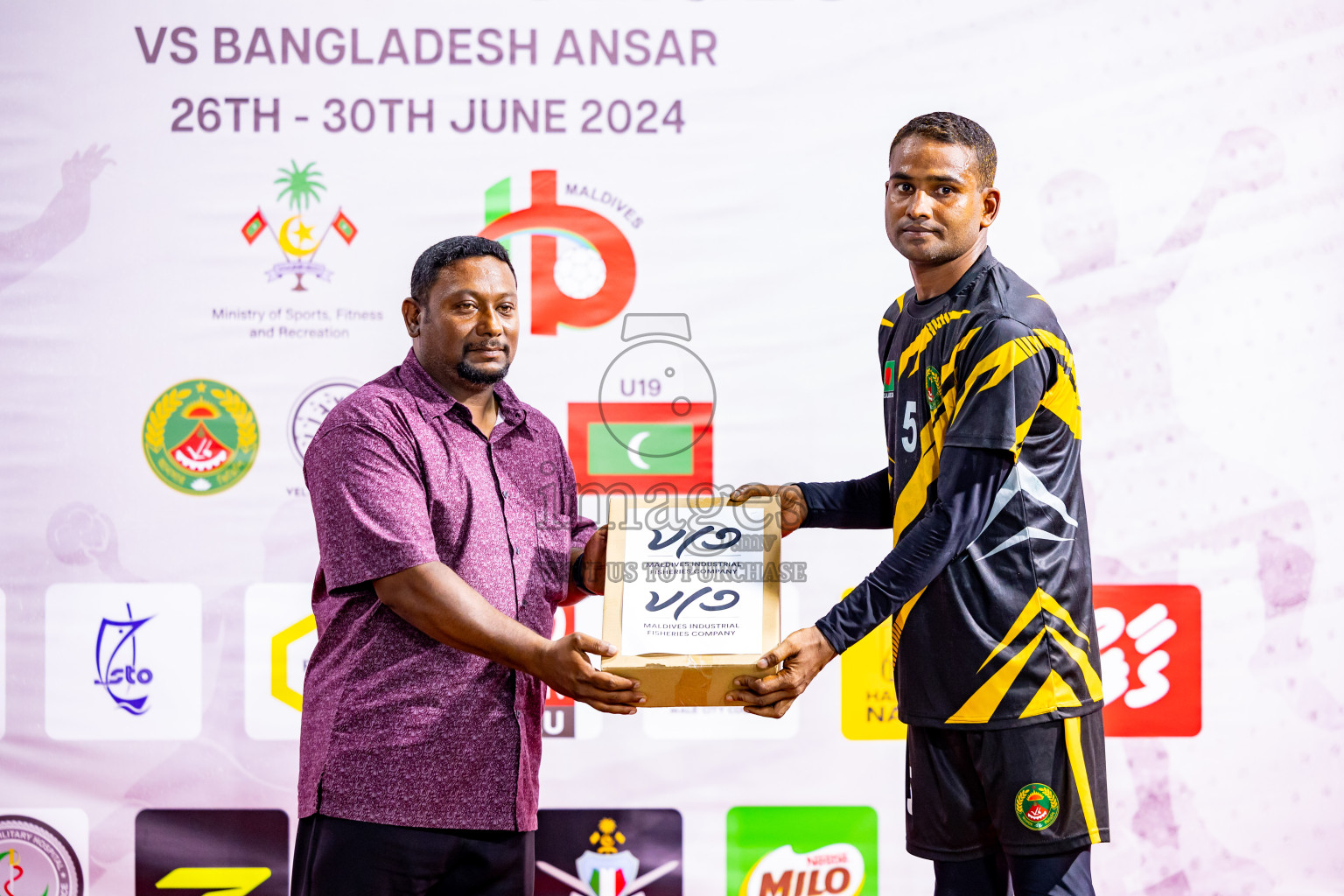 U-19 National Team vs Bangladesh Ansarvdp from Handball International Friendly Series held in Handball ground, Male', Maldives on Sunday, 30th June 2023 Photos: Nausham Waheed/ Images.mv