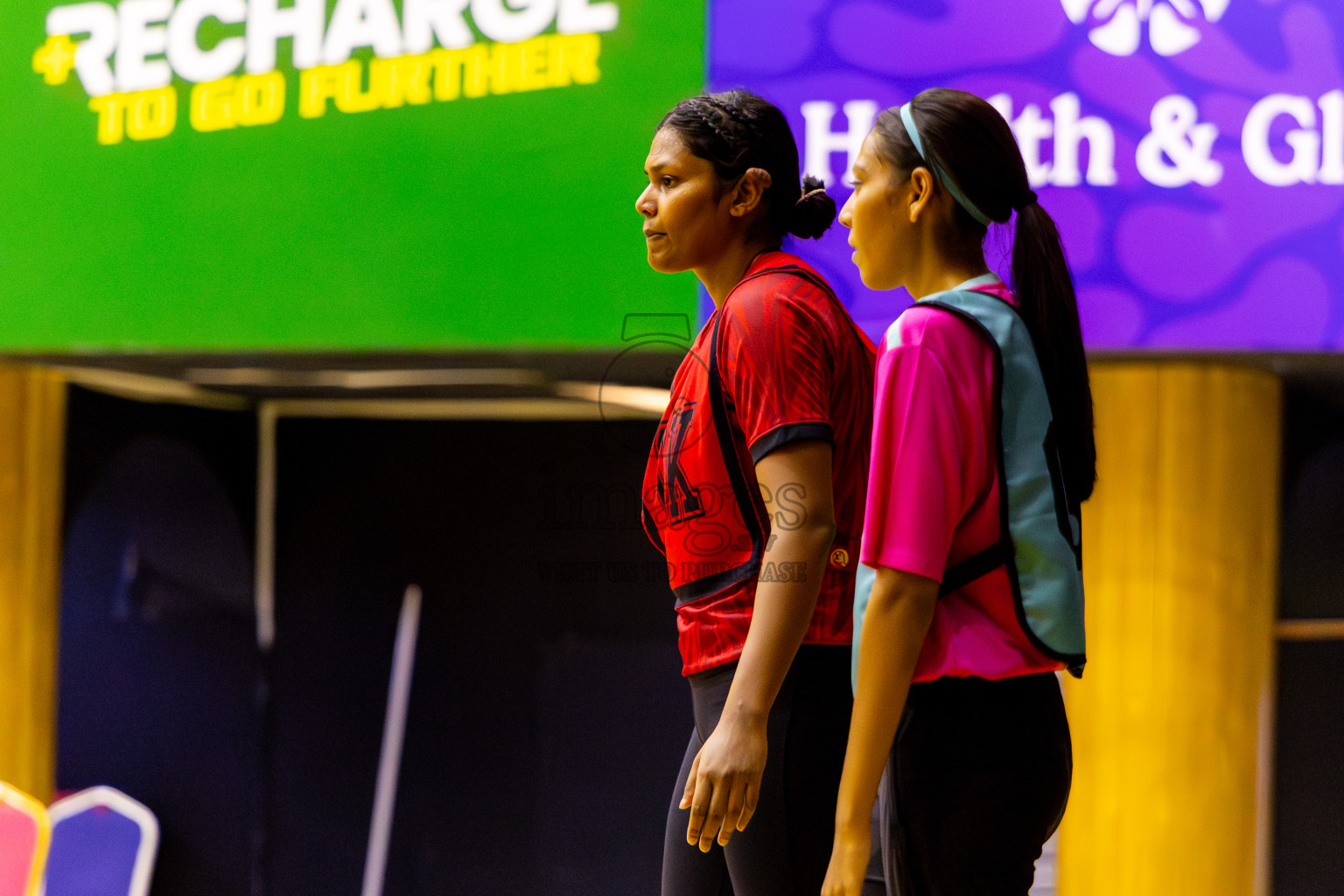 C Matrix vs MV Netters in Day 1 of 24th Milo Netball Association Championship held in Social Center at Male', Maldives on Monday, 1st September 2025. Photos: Nausham Waheed / images.mv