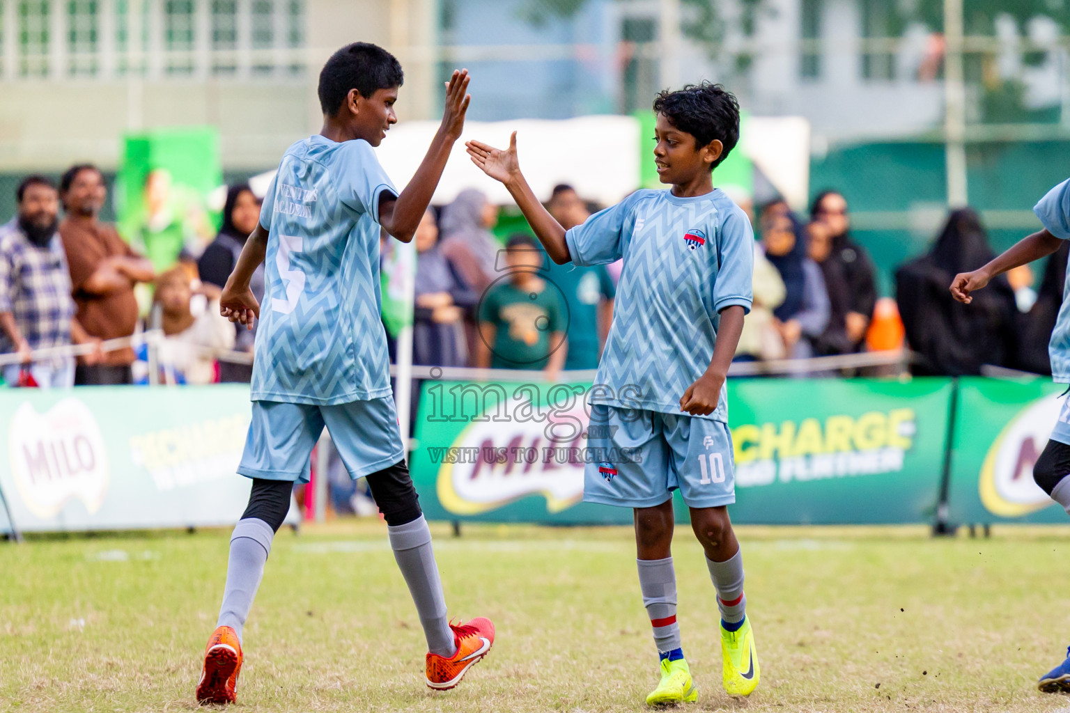 Day 3 of MILO Academy Championship 2025 (U-12) was held at Henveiru Stadium in Male', Maldives on Saturday, 3rd May 2025. Photos: Nausham Waheed / images.mv